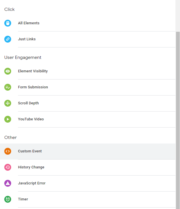 Google tag manager Custom Element